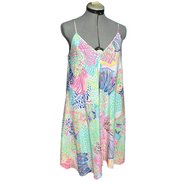 Lilly Pulitzer Clara Silk Dress Roar of The Seas Print Women's Size Small - Picture 4 of 7